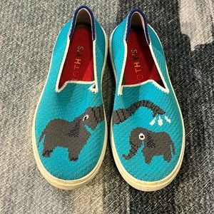 Rothy’s Kids Sneakers Adorable Elephants Sz 12